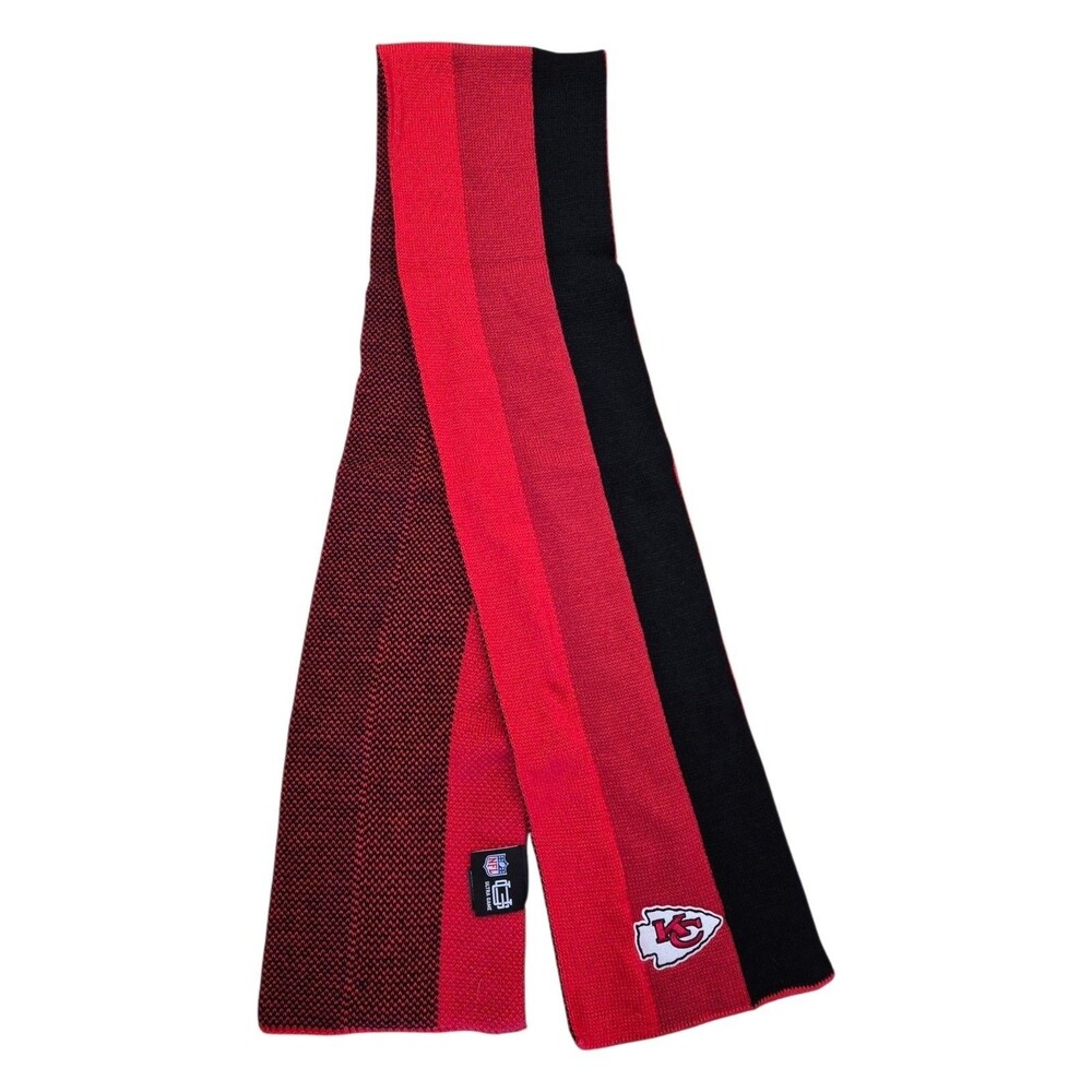 NFL Ultra Game Kansas City Chiefs Red and Black Knit Scarf